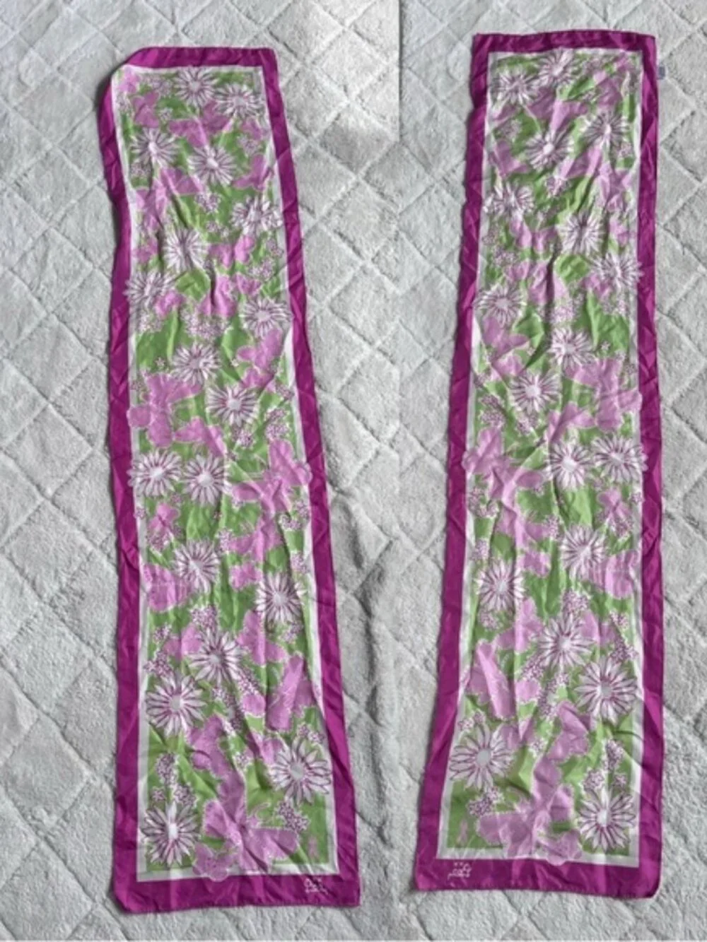 Lilly Pulitzer X Ford | Pink & Green Limited Edition Butterfly Print Silk Scarf